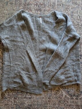 soft grey cardigan
